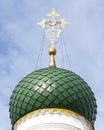 Dome of the Orthodox church with cross Royalty Free Stock Photo