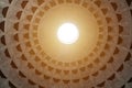 The dome of the Pantheon. Inside view. Rome, Italy. Royalty Free Stock Photo