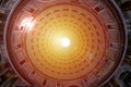 The dome of the Pantheon. Inside view. Rome, Italy. Royalty Free Stock Photo