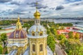 Dome Peter and Paul Cathedral top view panorama St.-Petersburg Royalty Free Stock Photo