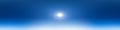 Cristal clear blue sky hemisphere with scorching sun. Royalty Free Stock Photo