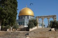The mosque Dome of the Rock, on the Temple Mount in the Old City of Jerusalem, Israel Royalty Free Stock Photo
