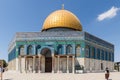 The Dome of the Rock building on the territory of the interior of the Temple Mount in the Old City in Jerusalem, Israel Royalty Free Stock Photo