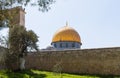 The Dome of the Rock building on the territory of the interior of the Temple Mount in the Old City in Jerusalem, Israel Royalty Free Stock Photo