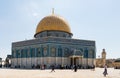 The Dome of the Rock building on the territory of the interior of the Temple Mount in the Old City in Jerusalem, Israel Royalty Free Stock Photo