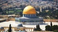 Dome of the Rock in Jerusalem with golden dome and blue tile design Royalty Free Stock Photo