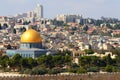 Dome of the Rock and the old city of Jerusalem. Israel Royalty Free Stock Photo