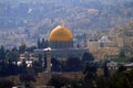 Dome of the rock and other Muslim buildings in the center of Jerusalem, Israel, the Middle East.