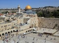 Dome of the Rock and Western Wall Royalty Free Stock Photo