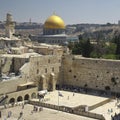 Dome of the Rock and Western Wall Royalty Free Stock Photo