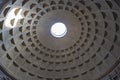 Dome of Rome Pantheon with oculus perfectly centered Royalty Free Stock Photo