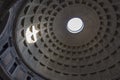 Dome of Rome Pantheon with oculus perfectly centered Royalty Free Stock Photo