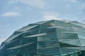 Dome roof made by glass for transparent Royalty Free Stock Photo