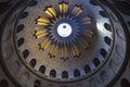 The dome of the rotunda above the Edicule in the Church of the Holy Sepulchre in Jerusalem Royalty Free Stock Photo