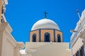 Dome of the Saint John the Baptist church in the city of Fira in the Island of Santorini Royalty Free Stock Photo