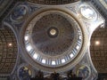 The dome at Saint Peter by the inside Royalty Free Stock Photo