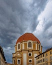 Dome of the San Lorenzo Basilica in the historic center of Florence, Italy