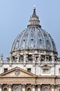The dome of the San Pietro basilica, Vatican Royalty Free Stock Photo