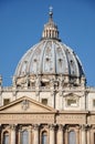 The dome of the San Pietro basilica, Vatican Royalty Free Stock Photo