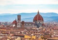 The dome of the Santa Maria del Fiore Cathedral, Florence, Italy Royalty Free Stock Photo