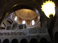 Dome seen from the interior of the Church of the Holy Sepulcher of Jesus Christ in the city of Jerusalem, Israel Royalty Free Stock Photo