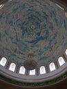 Dome shape of the mosque when viewed from the bottom Royalty Free Stock Photo