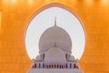 Dome of Sheikh Zayed Grand Mosque in Abu Dhabi, United Arab Emirate Royalty Free Stock Photo