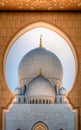 Dome of Sheikh Zayed Grand Mosque, Abu Dhabi, United Arab Emirates Royalty Free Stock Photo