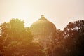 Dome of Shish Gumbad tomb in New Delhi Lodhi garden, India, ancient indian tomb of Shisha Gumbad