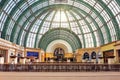 The dome, shops and interior view of Mall of the Emirates in Dubai Royalty Free Stock Photo