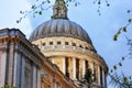 Dome of St. Paul\'s cathedral at sunset, London, UK