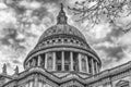 Dome of St Paul& x27;s Cathedral, iconic anglican church in London, UK Royalty Free Stock Photo