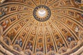 The dome of St. Peter`s Basilica Cathedral in Rome, Vatican