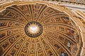 The dome of St. Peter`s Basilica Cathedral in Rome, Vatica