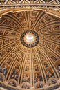 The dome of St. Peter`s Basilica Cathedral in Rome, Vatican