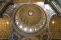 Dome of St. Peter`s Basilica in Rome, Italy