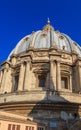 The dome of St. Peter`s in Rome, view from the roof Royalty Free Stock Photo