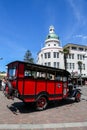 The Dome in the T&G Building and vintage car in Napier, New Zealand Royalty Free Stock Photo