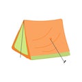 dome tent camp cartoon vector illustration