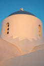 Dome of a traditional Christian church at sunset. Greek churches Royalty Free Stock Photo