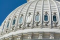 Dome of The United States Capitol under the sunlight and a blue sky in Washington DC Royalty Free Stock Photo