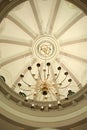 Domed ceiling and chandelier