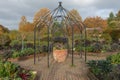 Domed gazebo feature in the garden Royalty Free Stock Photo