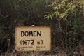 Domen. Sign in the Langtang National Park.