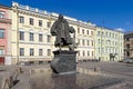 Domenico Trezzini Monument in St. Petersburg, Russia Royalty Free Stock Photo