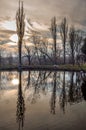 Domeniul Stibei Bucharest Romania beautiful autumn lake reflection forest trees domain Royalty Free Stock Photo