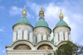 Domes of the ancient Assumption Cathedral. Astrakhan Kremlin