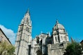 Domes of ancient catholic Primatial Cathedral of Saint Mary also known as Catedral Primada from outside in Toledo downtown, Spain Royalty Free Stock Photo