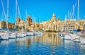 The domes of Birgu churches, Malta