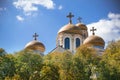 Domes of the Cathedral of the Assumption, Varna, Bulgaria.